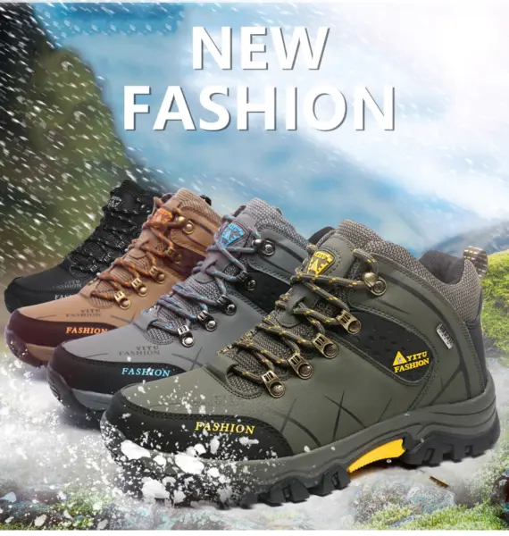 SENLONGBAO BK585188 Waterproof Leather Sneakers