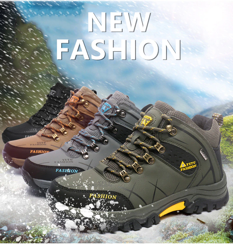 SENLONGBAO BK585188 Waterproof Leather Sneakers