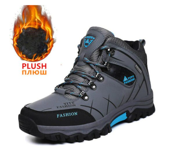 SENLONGBAO BK585188 Snow Boots Waterproof Plush Gray