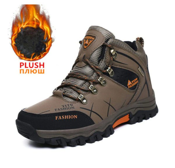SENLONGBAO BK585188 Snow Boots Waterproof Plush Khaki