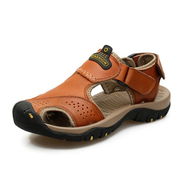WIENJEE Men's Sandals Red brown 7238