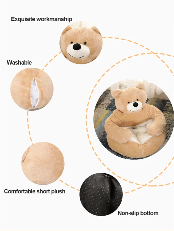 Super Soft Pet Bed Winter Warm Cute Bear Hug Cat 7