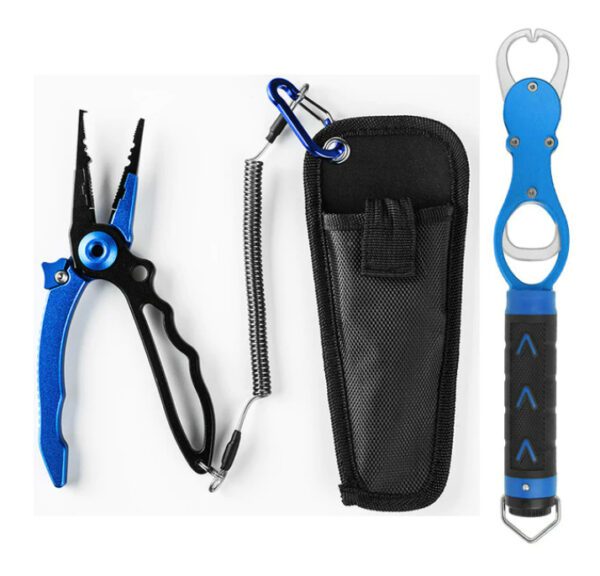 LINNHUE Fishing Pliers Grip Set Red grip Blue Set2
