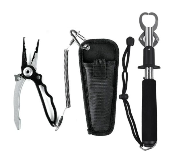 LINNHUE Fishing Pliers Grip Set Red grip Black Set2