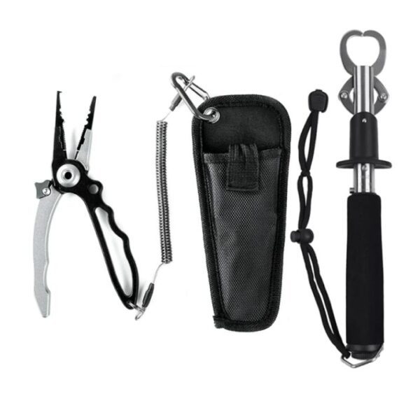 LINNHUE Fishing Pliers Grip Set Red grip Black Set2