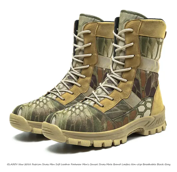 Autumn Military Tactical Boots For Men Leather 17