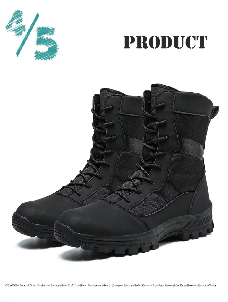 Autumn Military Tactical Boots For Men Leather 4