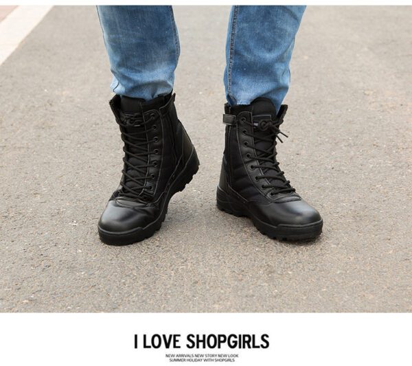 Boots Winter Military leather boots 8