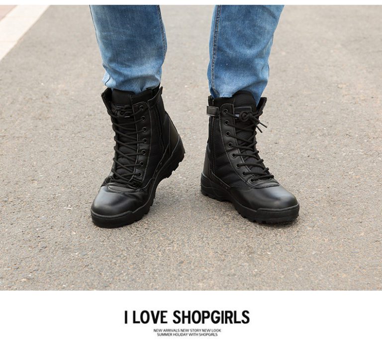 Boots Winter Military leather boots 8