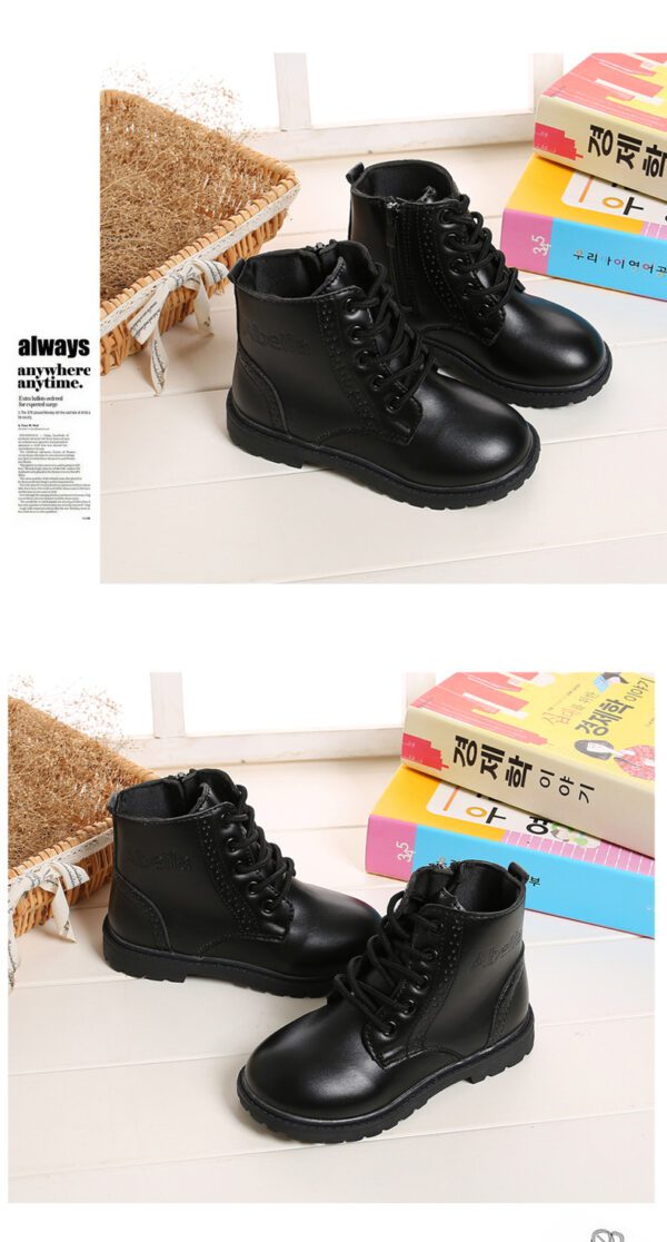 Boys Boots Girls Martin Boots Black Leather Classic 1