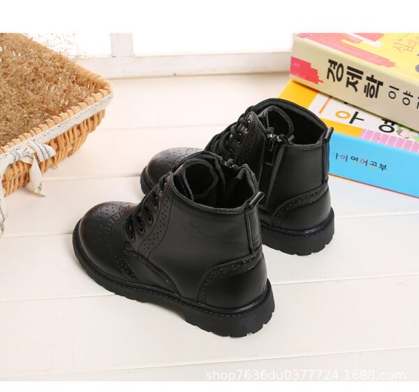 Boys Boots Girls Martin Boots Black Leather Classic