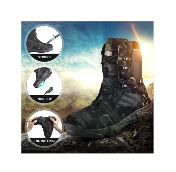 Camouflage Men Boots Work Safty Shoes Men 41