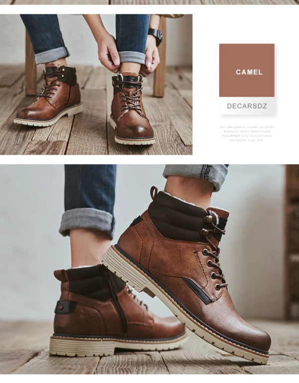 DECARSDZ Men Boots luxury Leather Comfy 3