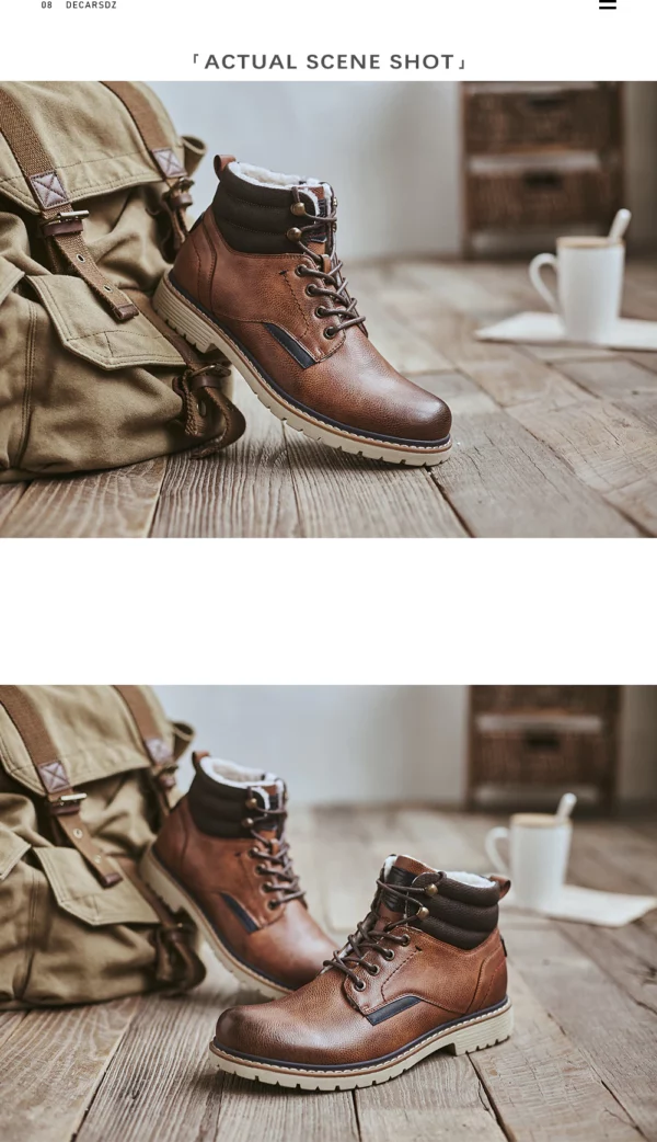 DECARSDZ Men Boots luxury Leather Comfy 5