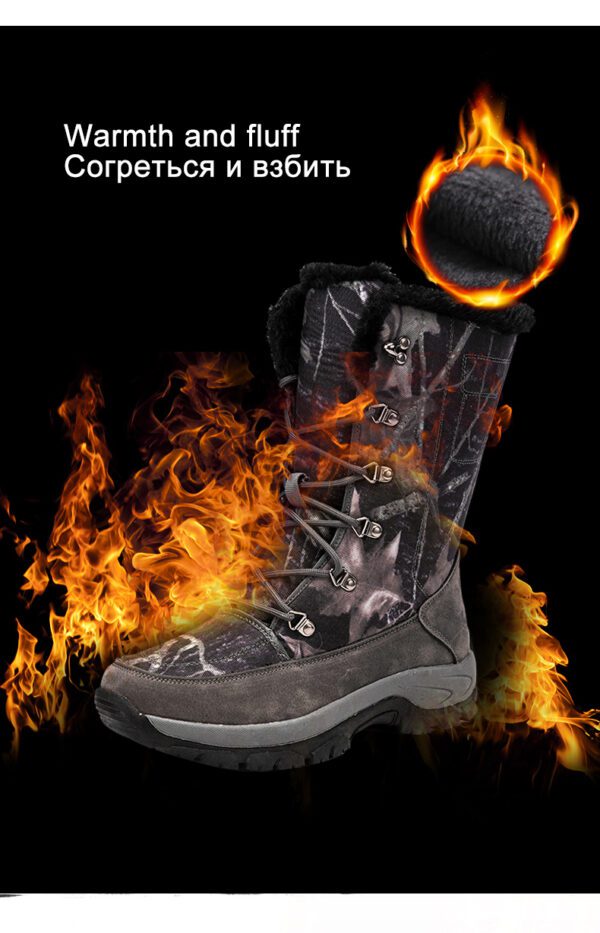 Winter Mens Hiking Boots Snow Boots Plus Velvet 19