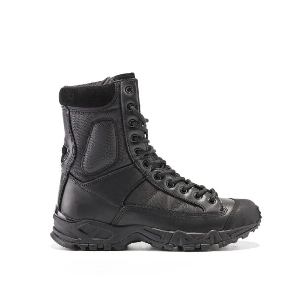 Military Army Boots Men Black Leather 2021