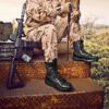 Original Men Army Military Boots Black 9
