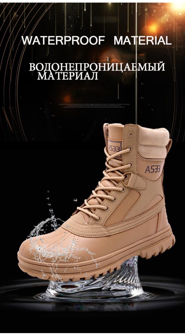 SOLIBEN Tactical Military Combat Boots Men Ankle Boot Hunting 4
