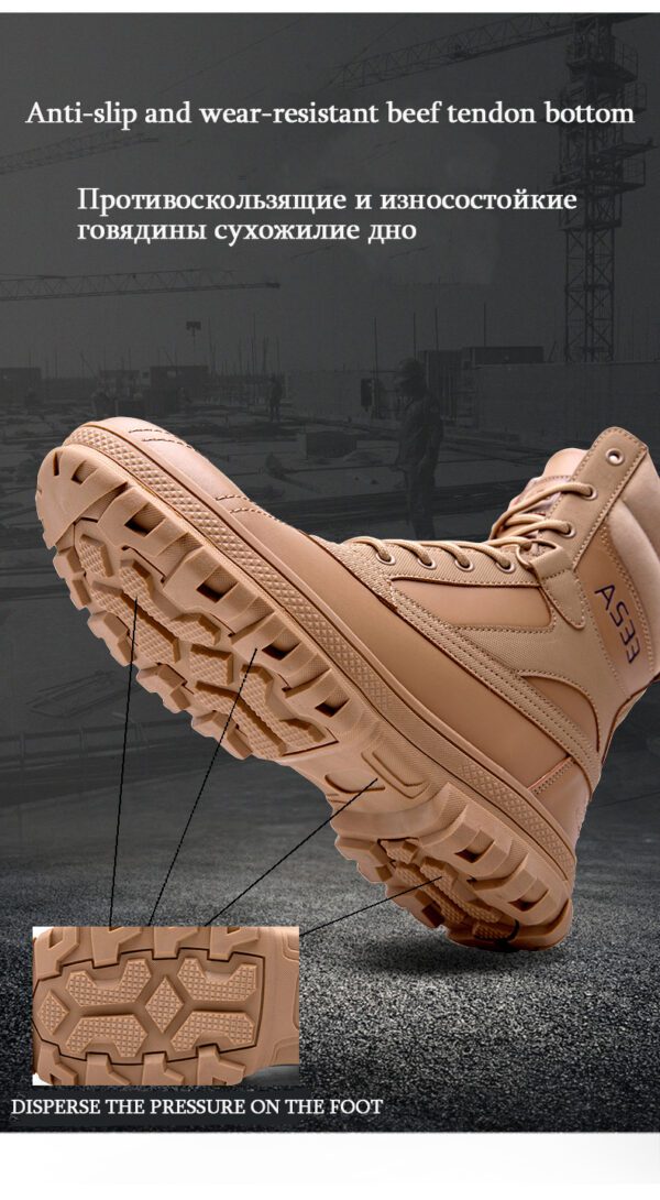SOLIBEN Tactical Military Combat Boots Men Ankle Boot Hunting 6