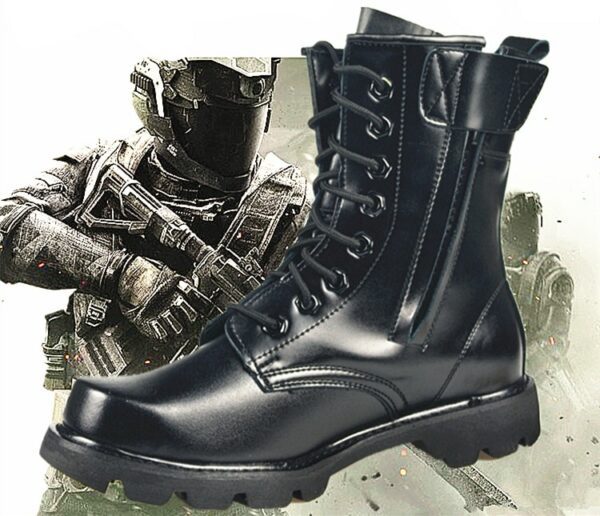 Steel Toe Men Military Boots Leather Safety Shoes 6