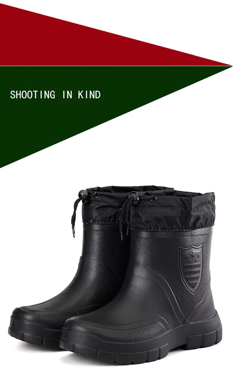 Winter Men's Boots Non-Slip Rain Boots Fashion Man 6