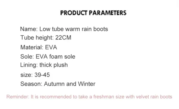 Winter Men's Boots Non-Slip Rain Boots Fashion Man 9