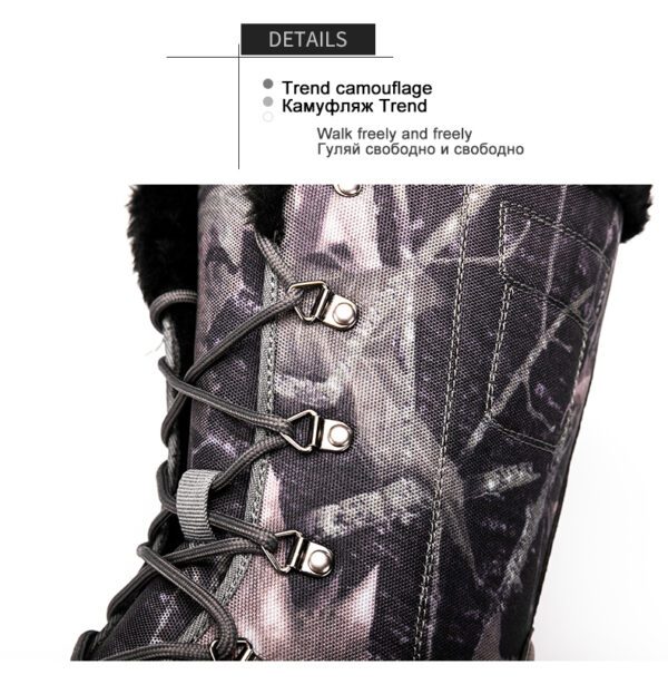 Winter Mens Hiking Boots Snow Boots Plus Velvet 12