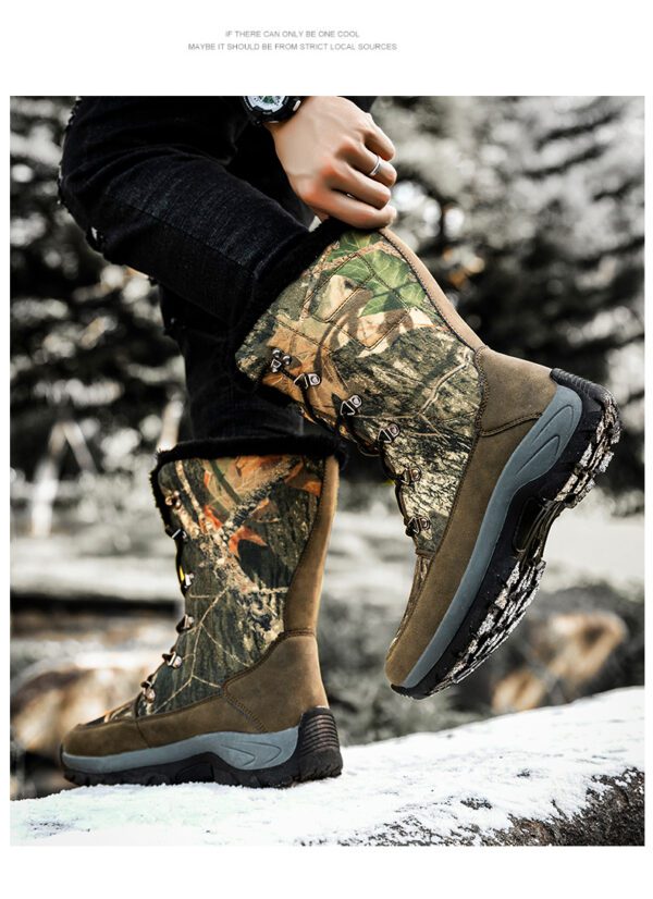 Winter Mens Hiking Boots Snow Boots Plus Velvet 13