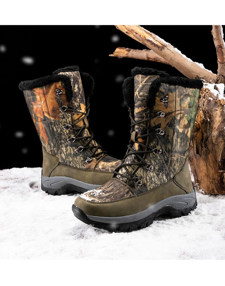 Winter Mens Hiking Boots Snow Boots Plus Velvet 3