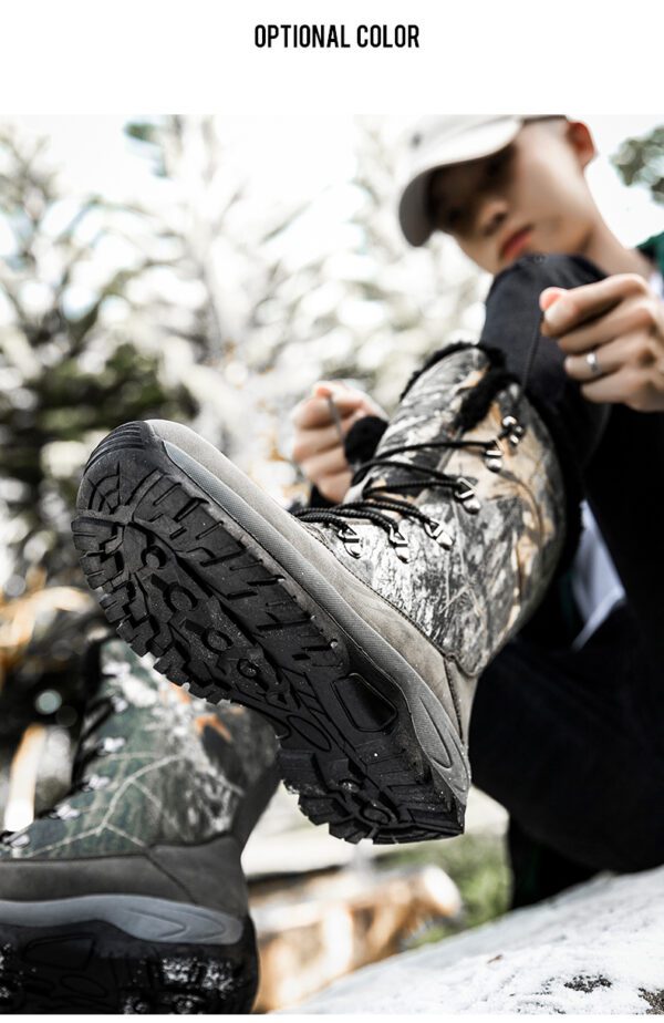 Winter Mens Hiking Boots Snow Boots Plus Velvet 5