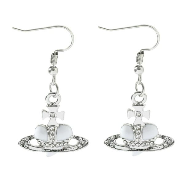 Earrings-purple-white