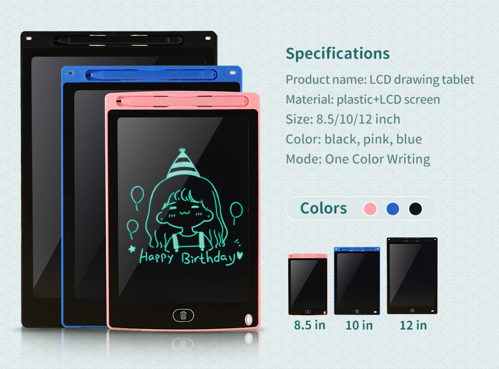 LCD Drawing Tablet Writing Board For Children