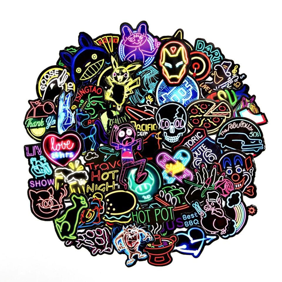 WM00-0043 Neon Styles Stickers