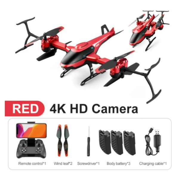 V10 Rc Mini Drone 4k Red