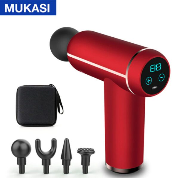 MUKASI LCD Display Massage Gun - Red