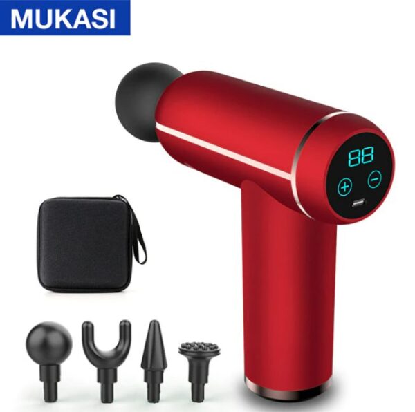 MUKASI LCD Display Massage Gun - Red