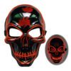 Led Skeleton Mask Halloween Black-Orange