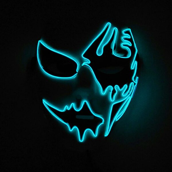 YEAHUI EL LED Mask Cosplay Blue