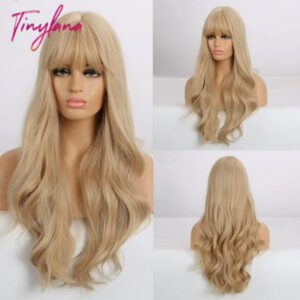Tiny Lana Natural Black Long Wavy Synthetic Wig - LC270-1