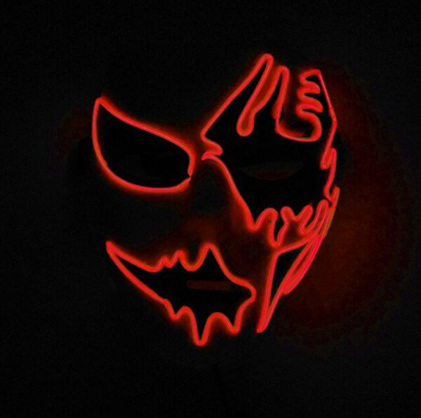 YEAHUI EL LED Mask Cosplay Red