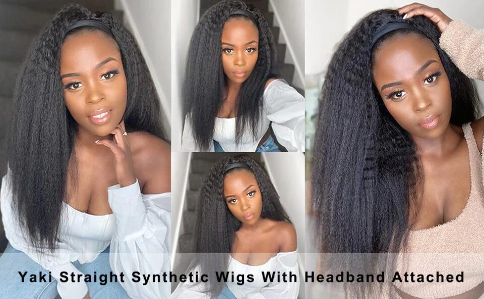 Fave Kinky Straight Headband Synthetic Wig
