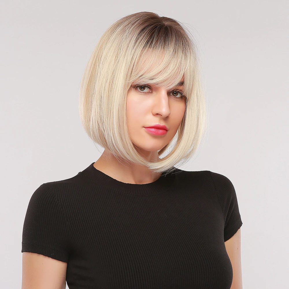 GEMMA Short Straight Bob Synthetic Wigs