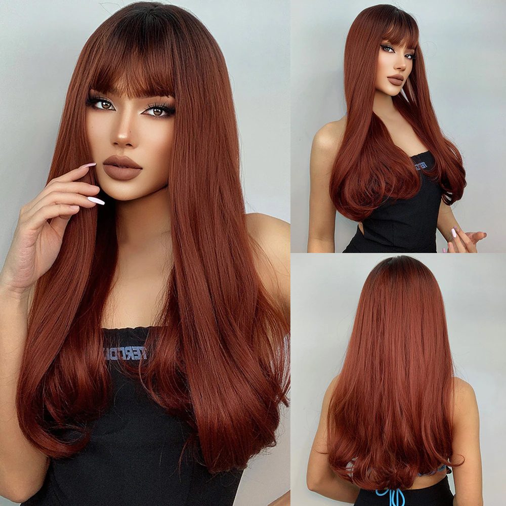 Tiny Lana Natural Black Long Wavy Synthetic Wig