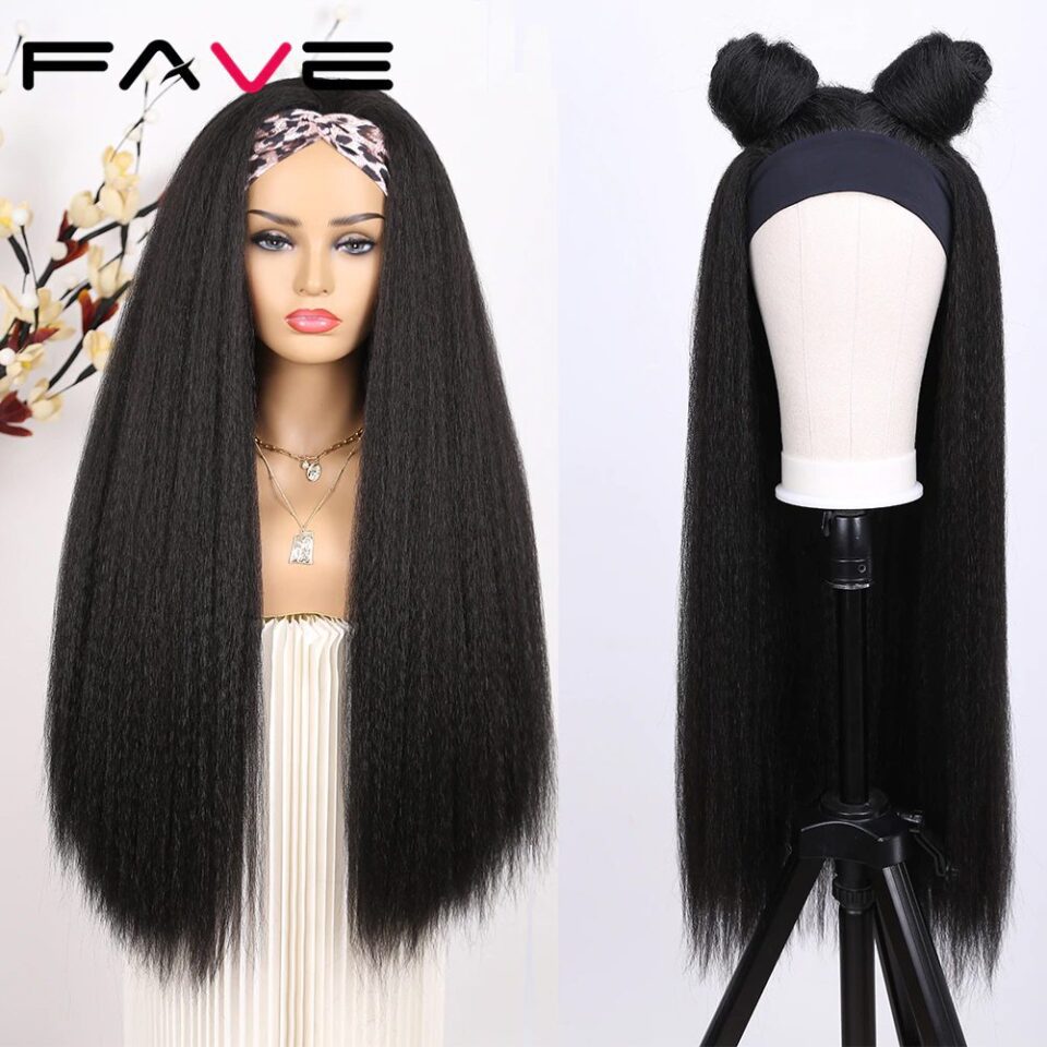 Fave Kinky Straight Headband Synthetic Wig