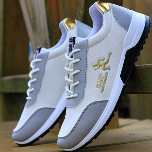 SMKYGG Men Non-slip Sneakers White