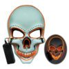 Led Skeleton Mask Halloween White-Orange