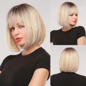 GEMMA Short Straight Bob Synthetic Wigs