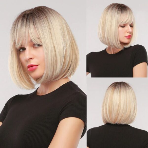 GEMMA Short Straight Bob Synthetic Wigs