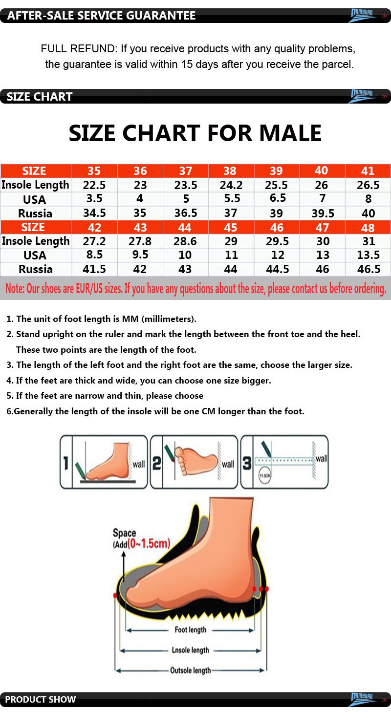 MSS XT10 Workout Sports Running Shoes Size Chart