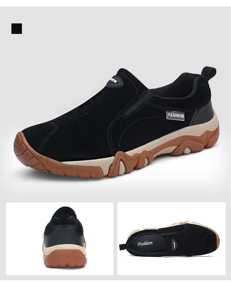PUDUN PN90 Men Leather Sneakers Black